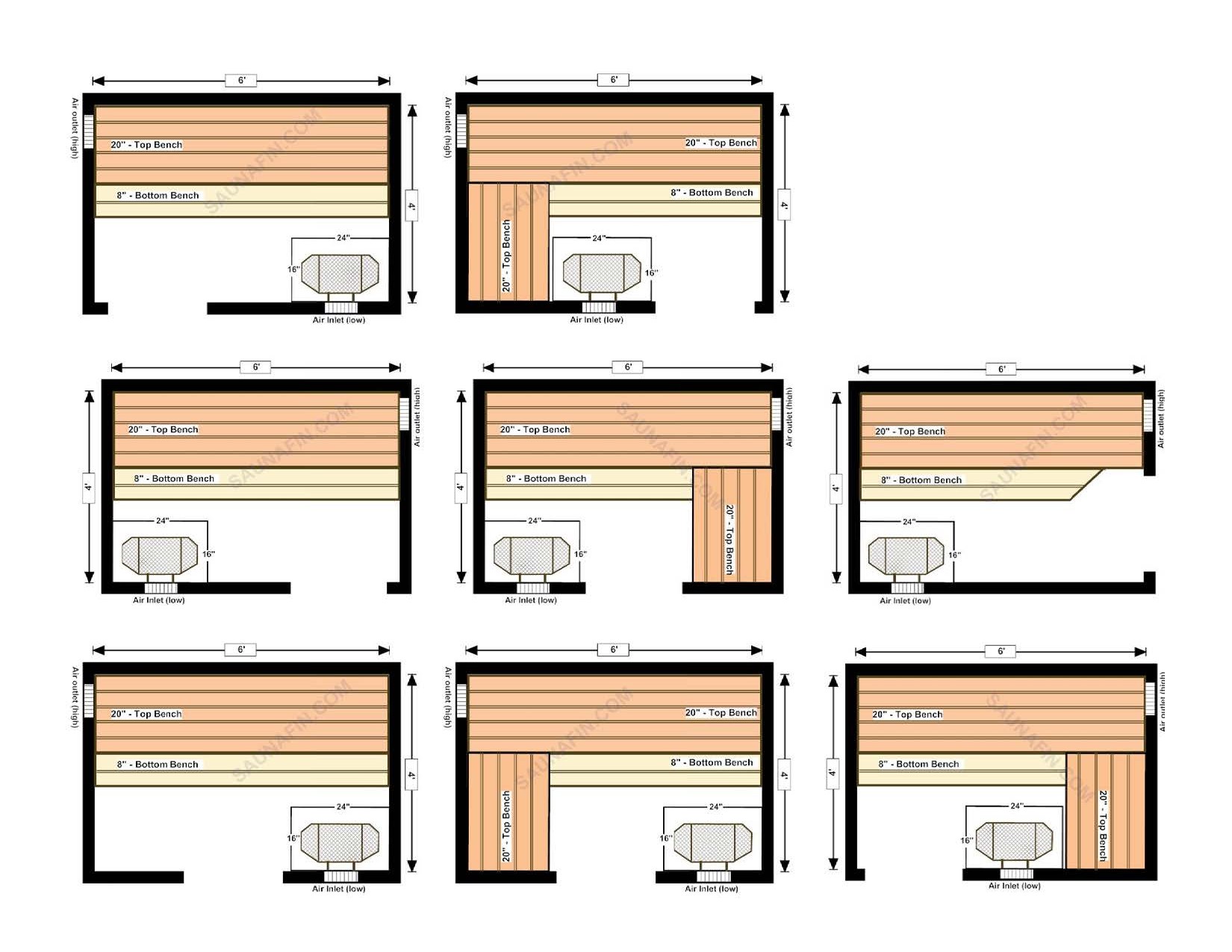 4x6 LKPlus Sauna Material Kit Canada & USA
